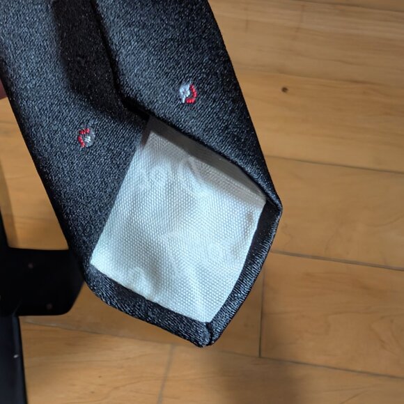 Vintage Dior Silk Tie In Black - Picture 7 of 8